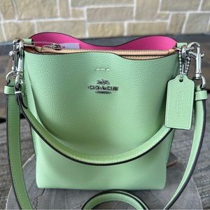 COACH Mollie Bucket Bag 22 Shoulder Crossbody Bag Light Green